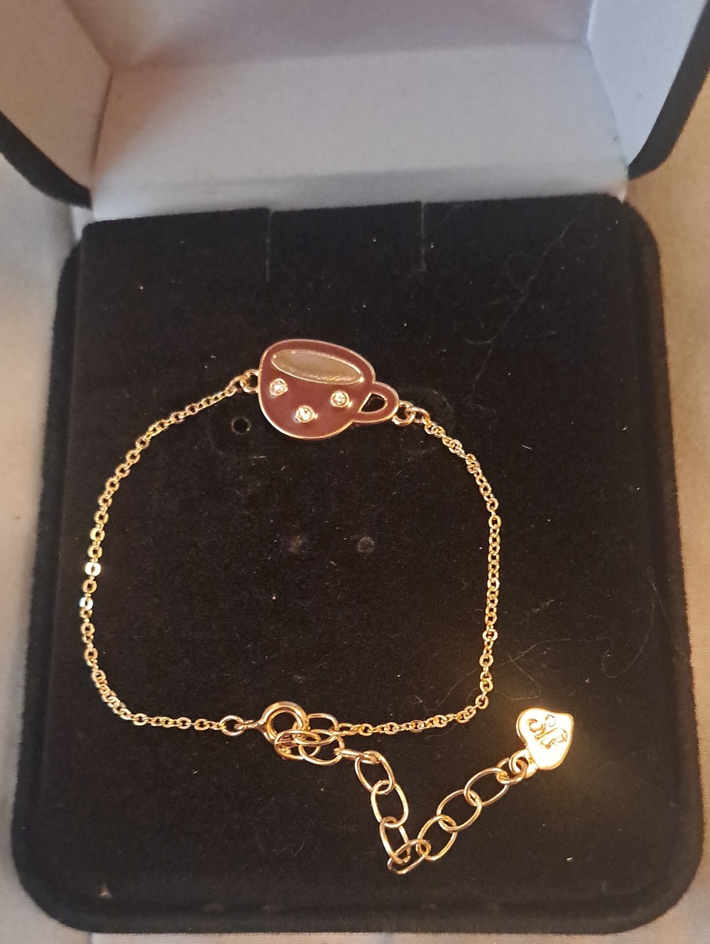 Gold-Tone Coffee Cup Bracelet - Women's Jewelry